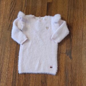 Charming  Sweater Dress with Fluffy Accents By Carrement Beau